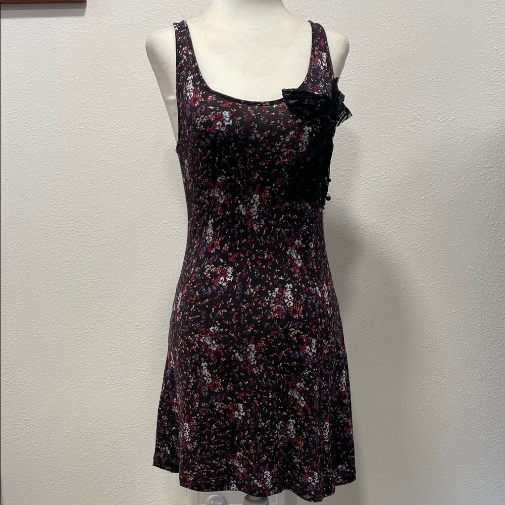 American Rag Women’s Black Floral Scoop Neck Dress